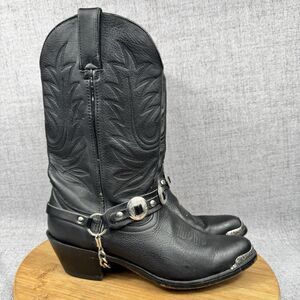 Durango Boots Women's Size 7.5 M Leather Western Cowboy Concho Strap